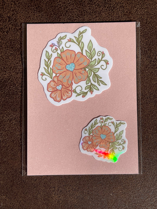 Blooming Desert Rose Collection – Holographic Vinyl Sticker Sets