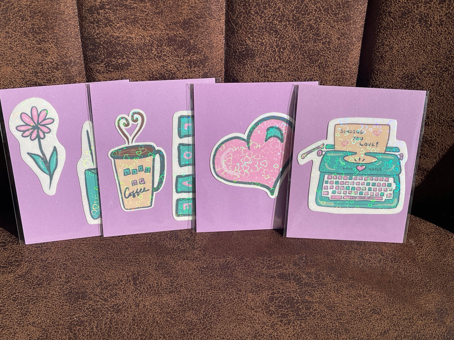 Sending You Love – Holographic Vinyl Sticker Collection