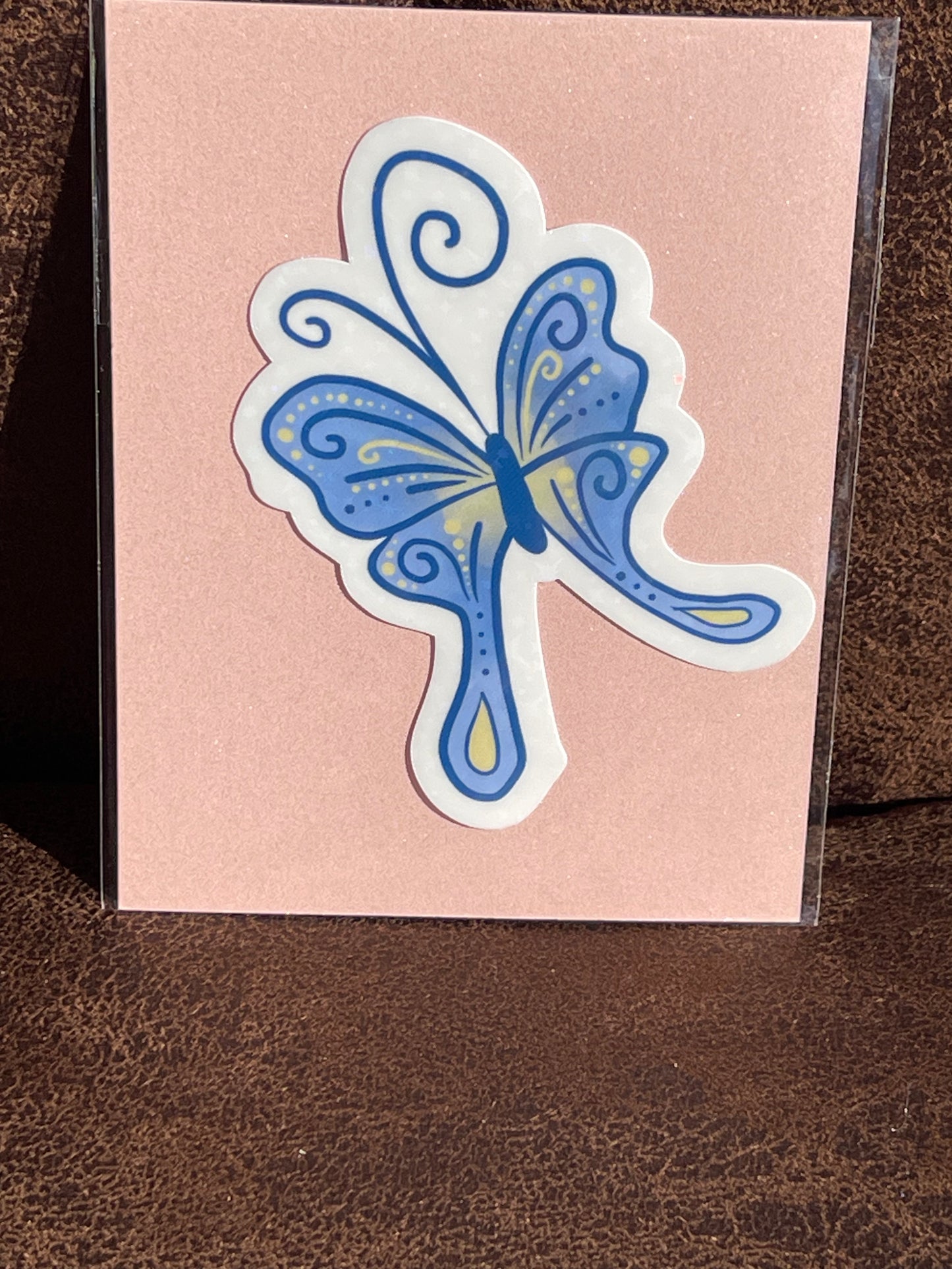 Blue Butterfly Collection – Holographic and Clear Vinyl Stickers